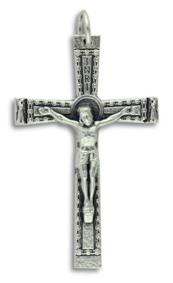   Flared and Textured Crucifix - 1 5/8"  (Minimum quantity purchase is 1)