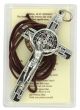   Mosaic Style St Benedict Crucifix Pendant with Black Enamel - 3 1/8"    (Minimum quantity purchase is 1)
