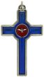 Blue and Red Enamel Holy Spirit Crucifix  (Minimum quantity purchase is 1)