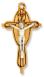   Olive Wood Crucifix with Oval Design - 2"     (Minimum quantity purchase is 3)