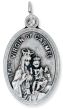  Sacred Heart of Jesus Medal /Virgin of Carmel- Silver Oxidized Die Cast - 1" (Minimum quantity purchase is 3)