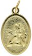  Guardian Angel / Cherub Medal - Gold Plated - 7/8"   (Minimum quantity purchase is 3)