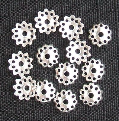   Bead Caps 6mm Silver Oxidized - pkg of 240     (Minimum quantity purchase is 1)