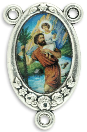  St. Christopher Color Image Center Piece -1 inch  * (Minimum quantity purchase is 5)