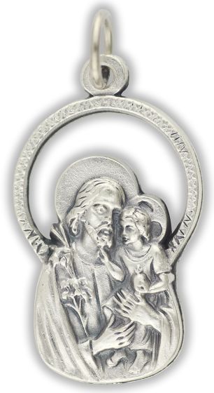 St Joseph Silhouette Medal - 1 3/16"   (Minimum quantity purchase is 2)