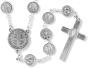 St Benedict Metal Bead Rosary - 24" *  (Minimum qty. purchase is 1)