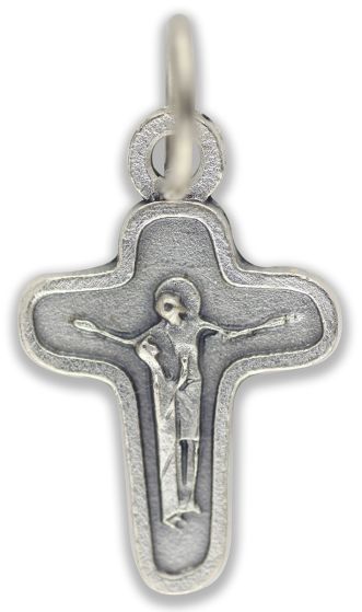   Mary at Jesus' Side Crucifix - 3/4"  (Minimum quantity purchase is 3)