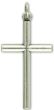 Simple Cross - 1.5" Silver Oxidized, Made In Italy *   (Minimum quantity purchase is 3)