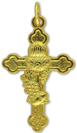  Holy Communion Cross - Gold Plated - 1 1/4"  (Minimum quantity purchase is 1)