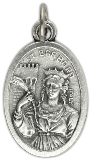  St Barbara Medal / Pray For Us - 1" (Minimum quantity purchase is 3)