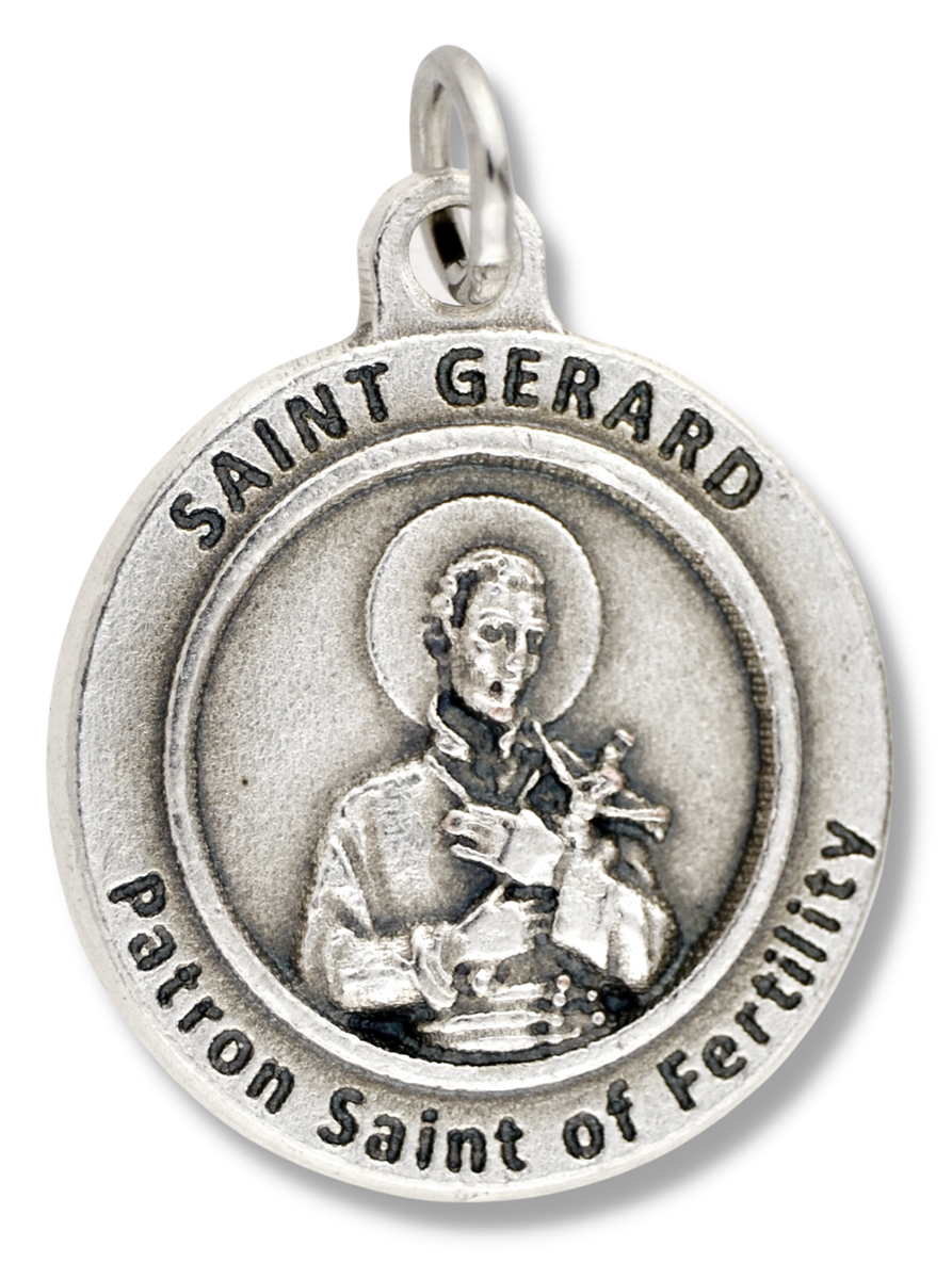 Amazon.com: Saint St Gerard Patron of Fertility Birth Difficulties Silver  Tone Italian Medal Pendant Charm Catholic Made in Italy 3/4 Inch :  Clothing, Shoes & Jewelry