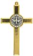 Confirmation Crucifix Pendant with Red Enamel - 3 1/8" Two Tone Dove, Made in Italy *  (Minimum quantity purchase is 1)