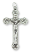  Byzantine Style Crucifix with Hearts - Silver Ox, 2"   (Minimum quantity purchase is 1)