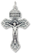 Pardon Crucifix II - 1 5/8" Silver Oxidized, Made in Italy *   (Minimum quantity purchase is 1)
