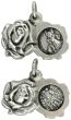  Locket Style St Michael / Guardian Angel Rose Medal    (Minimum quantity purchase is 2)