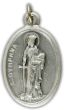 St Dymphna Medal (Pray for Us) - 1" Silver Oxidized, Made in Italy   (Minimum quantity purchase is 2)