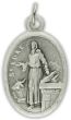  Saint Luke Patron Saint of Notaries and Painters Medal-Italian Silver OX 1 inch (Minimum quantity purchase is 2)