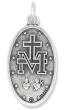   Large Oval Miraculous Medal Italian Die-Cast - 1 1/8 inch  (Minimum quantity purchase is 1)