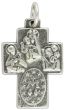 4 Way Cross with Miraculous Medal / Saints - 1 1/16"     (Minimum quantity purchase is 2)