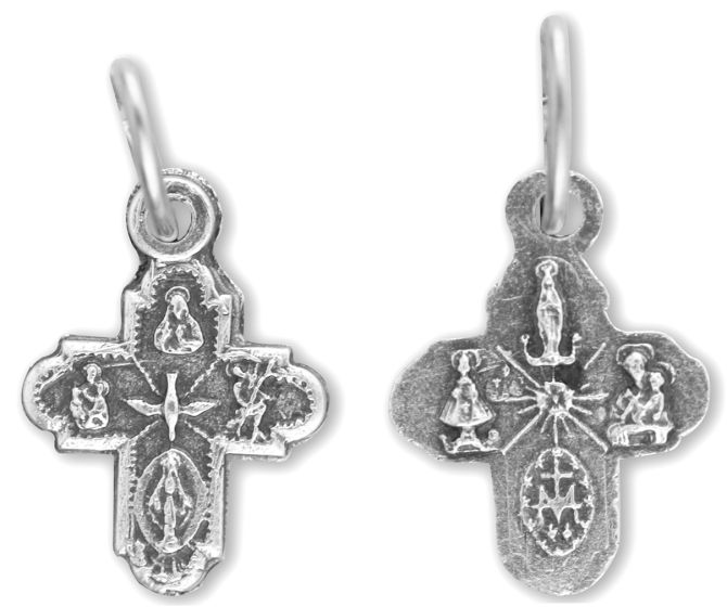     5-way Cross Medal - 1/2" - small / bracelet size  (Minimum quantity purchase is 3)