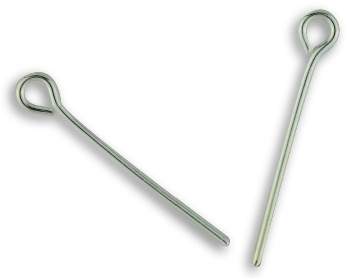  Heavy Duty Eye Pins 0.7 x 15 mm - Italian Silver Oxidized - 360 pcs *  (Minimum quantity purchase is 1)