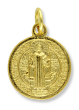 St Benedict Medal - Round approx. 3/4" - Gold Tone    (Minimum quantity purchase is 5)