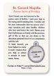 St Gerard Pregnancy Wallet Size Prayer Card with Medal - Patron Saint of Fertility  (Minimum quantity purchase is 3)