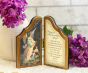 The Guardian Angel Prayer Arched Bifold Icon - 5 x 5.5" *   (Minimum Qty Purchase is 1)