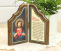 Sacred Heart of Jesus Prayer Arched Bifold Icon - 5 x 5.5"   (Minimum Qty Purchase is 1)