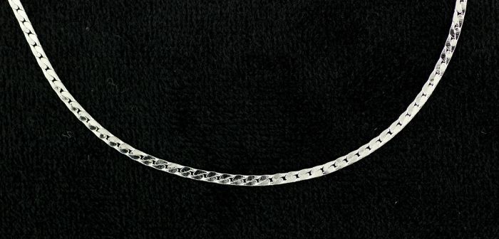  Silver Plated Single Herringbone Necklace - 16" (Minimum quantity purchase is 1)