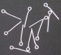 Heavy Duty Eye Pins 0.7 x 13 mm - Italian Silver Oxidized - 360 pcs *   (Minimum quantity purchase is 1)