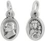 Pope St John Paul II & Our Lady of Mount Carmel Medal - 1/2" Silver Oxidized, Made in Italy  (Minimum quantity purchase is 3)