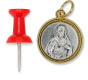  Two-Toned Sacred Heart Jesus / Scapular Medal  - 3/4 In (Minimum quantity purchase is 1)