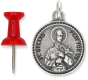 St Gerard (Fertility) Round Medal - 7/8", Silver Ox  * (Minimum quantity purchase is 3)