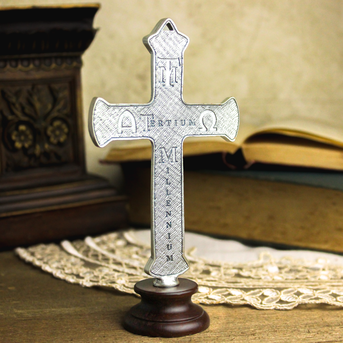 Buy Tertium Millennium 5-Way Metal Tabletop Crucifix – 6-1/8