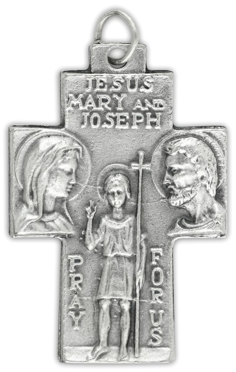 Buy Holy Family/St Christopher Cross, 1.1/4 Inches | Gifts Catholic