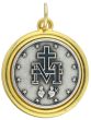  Two-Toned Miraculous Medal  - 1"  LATIN  (Minimum quantity purchase is 5)