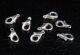  Lobster claw clasp - silver finish - pkg of 10 pcs    (Minimum quantity purchase is 1)