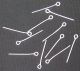  Heavy Duty Eye Pins 0.7 x 17 mm - Italian Silver Oxidized - 360 pcs *  (Minimum quantity purchase is 1)