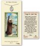 Pewter St. Clare of Assisi Medal with Prayer Card
