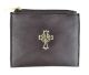 Genuine Leather Brown Rosary Case - 4 x 3