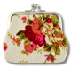 White Floral Rosary Purse 3.5 x 3
