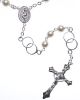  Silver Wedding Rosary Deluxe- Silver Plated with Locked Links 