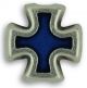  Cross-Shaped Beads with 2-side Blue Enamel 6mm - Pkg of 12   (Minimum quantity purchase is 1)