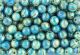  Blue and white Striated Acrylic Beads - 8 mm - Pkg. 60    (Minimum quantity purchase is 5)