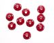   Red Rhinestone Dotted Plastic Beads, 8 mm round- 60 beads   (Minimum quantity purchase is 1)