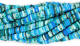 Blue Multicolor Polymer Clay Beads for Bracelet Making - 6 mm, 16