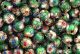 Green Cloisonne Beads -  7mm - pkg of 60  (Minimum quanity purchase of 1)