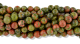 Unakite Beads, Green / Terra Cotta 8 mm - Pkg 60   (Minimum quantity purchase is 1)
