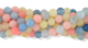 Dyed Jade Opaque Beads in Pale Blue, Pink and Yellow 8mm - Pkg 60    (Minimum quantity purchase is 1)